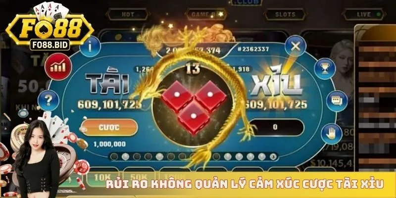 Rủi ro khi không biết cách quản lý cảm xúc khi cược tài xỉu